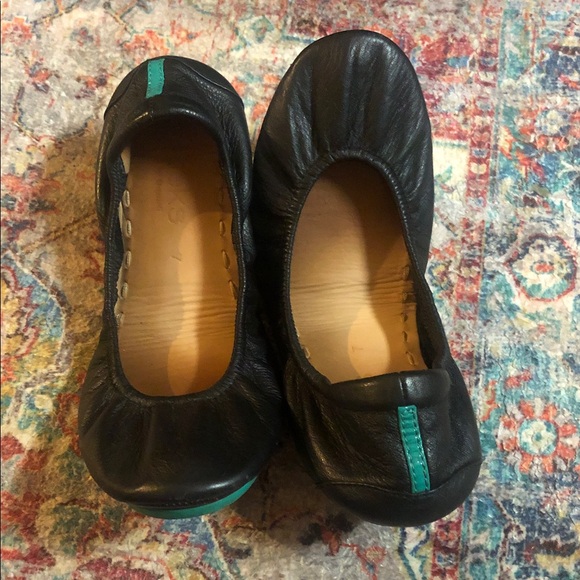 Tieks Clarks Black and Teal Flats - Picture 4 of 5